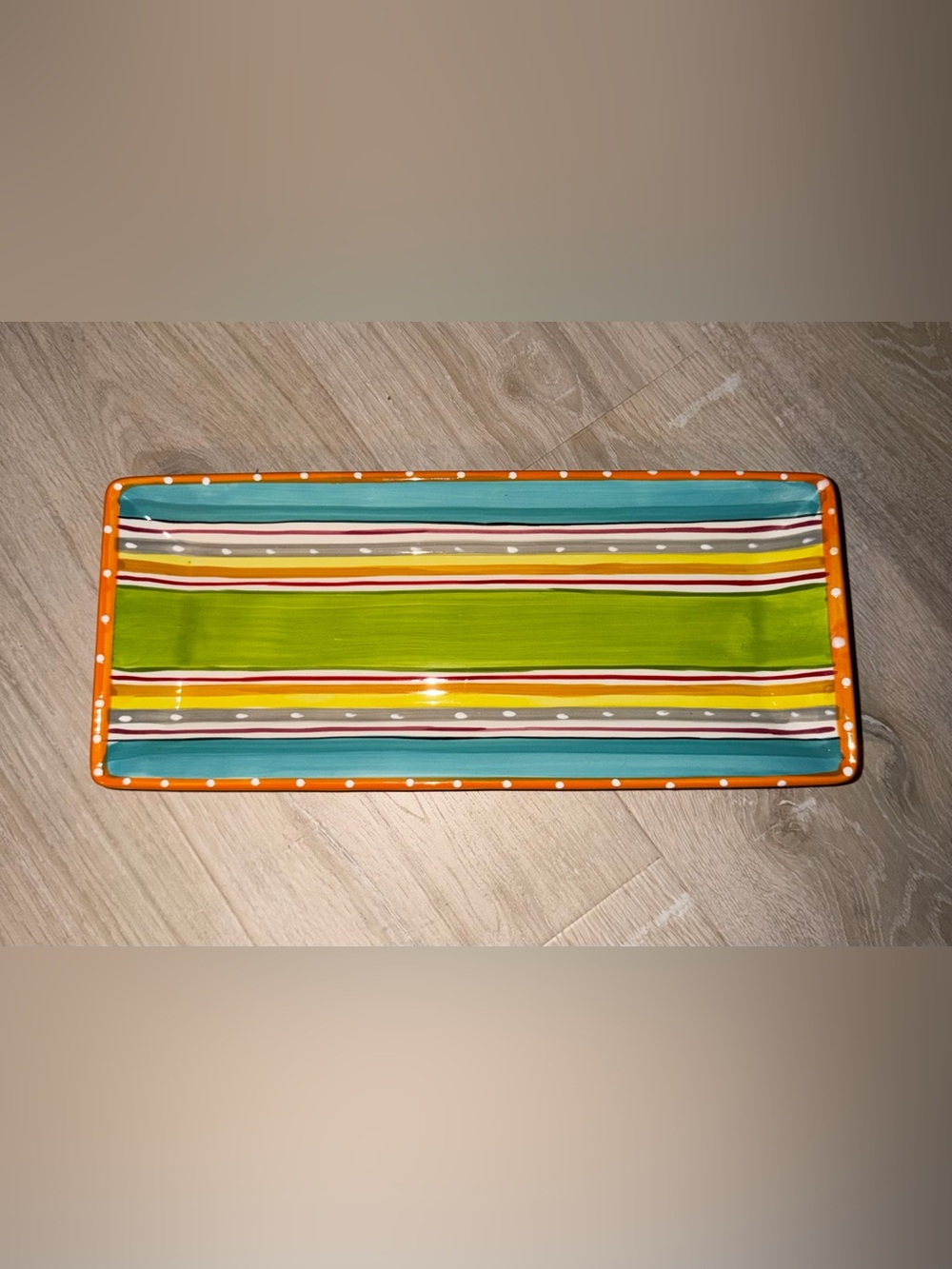 Certified International Striped Platter